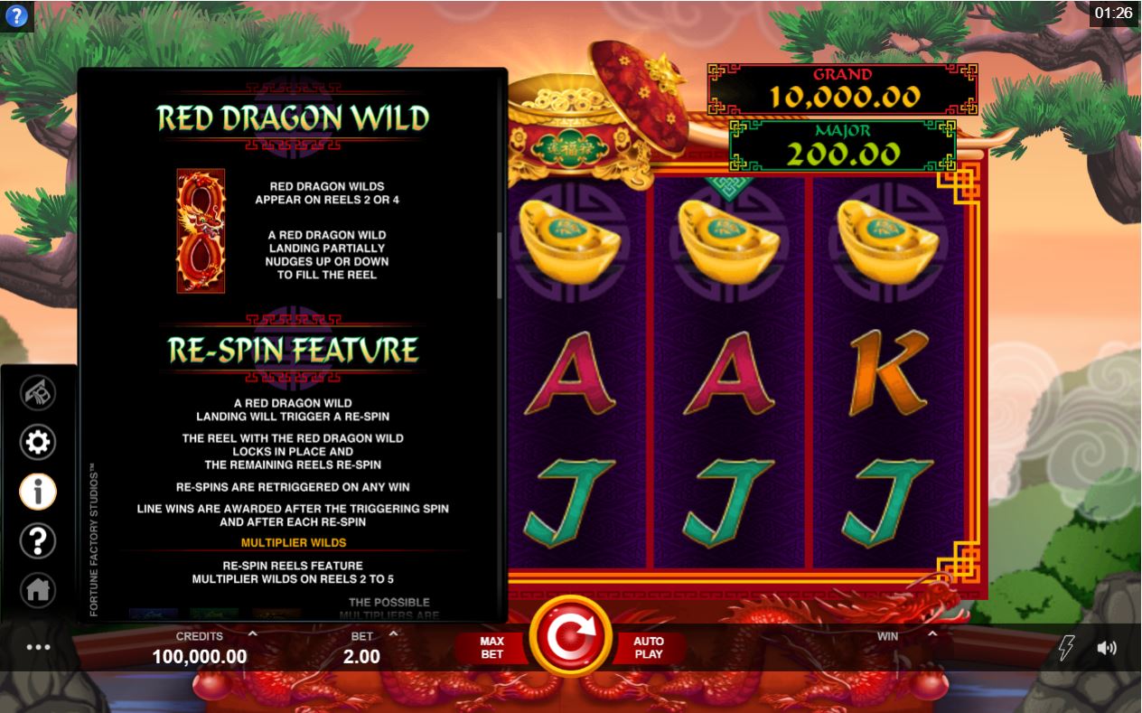 MicroGaming Long Mu Fortunes online asian slot machine casino respin feature wild